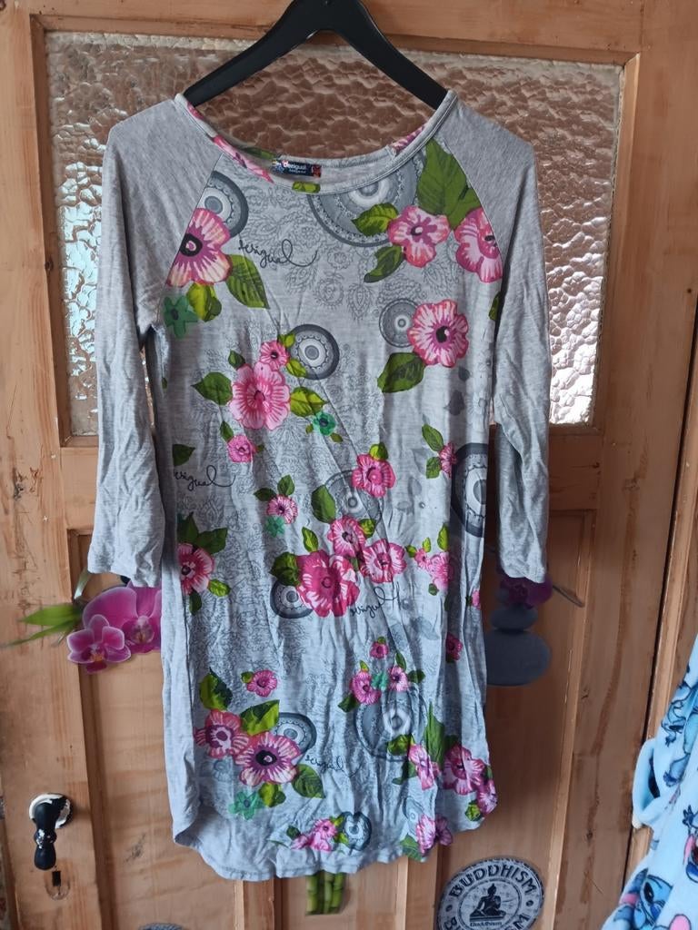 Robe de nuit Desigual, Gris, Enlèvement ou Envoi, Taille 36 (S), Comme neuf