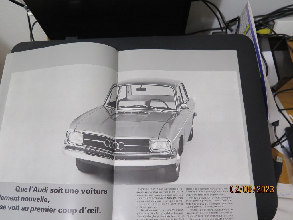 AUDI 72 1966  DEPLIANT BROCHURE en Francais, Envoi, Audi