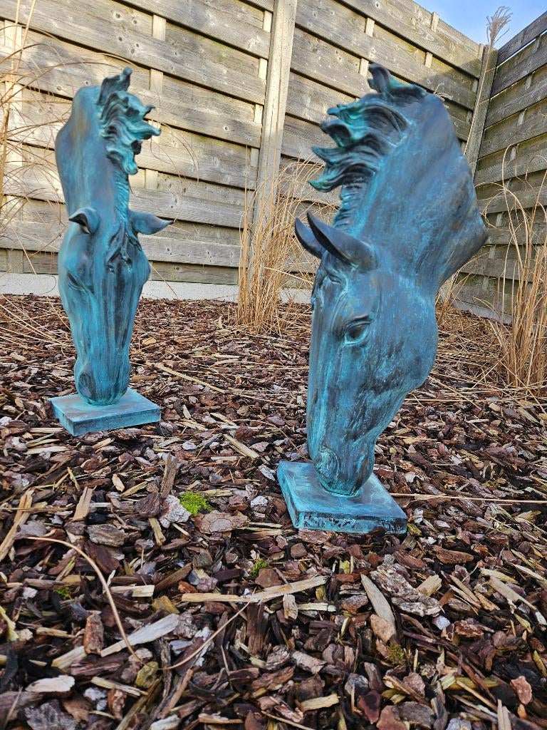 Bronzen paardenhoofd zeer mooi meteen zeer lage verkoopprijs, Antiek en Kunst, Ophalen of Verzenden