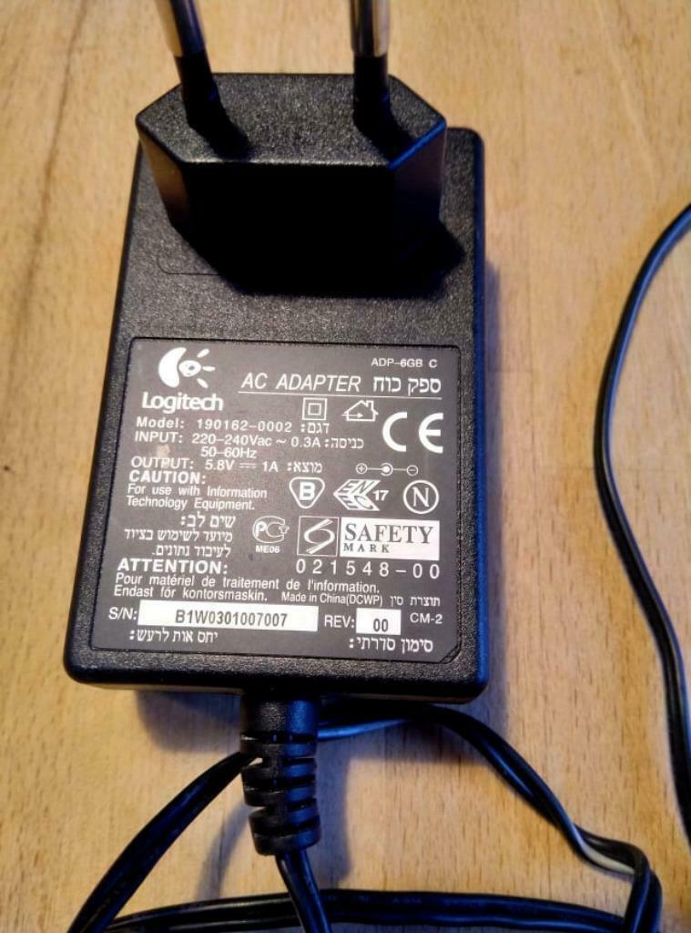 Logitech AC adapter 190162-0002, Enlèvement ou Envoi, Comme neuf