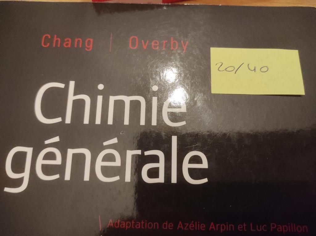 Chimie générale, Livres, Enlèvement, Comme neuf, Sciences naturelles