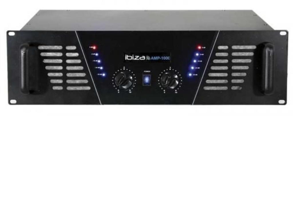 Sono avec Ampli AMP1000w+Baffle IBIZA 600w+Table Mixage, Musique & Instruments, Enlèvement, Utilisé, 100 watts ou plus