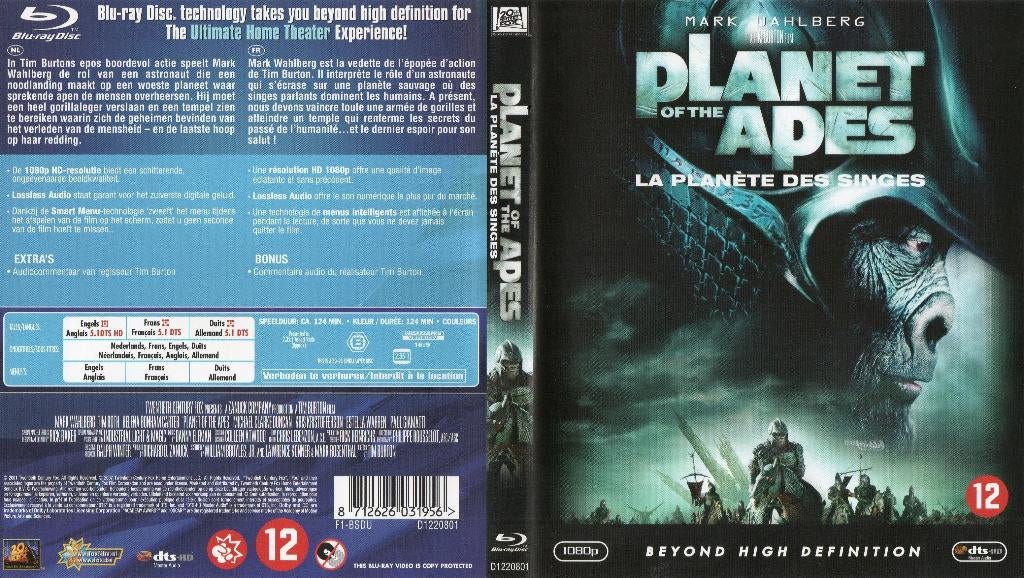 planet of the apes (blu-ray) nieuw, Cd's en Dvd's, Ophalen of Verzenden, Zo goed als nieuw, Science Fiction en Fantasy