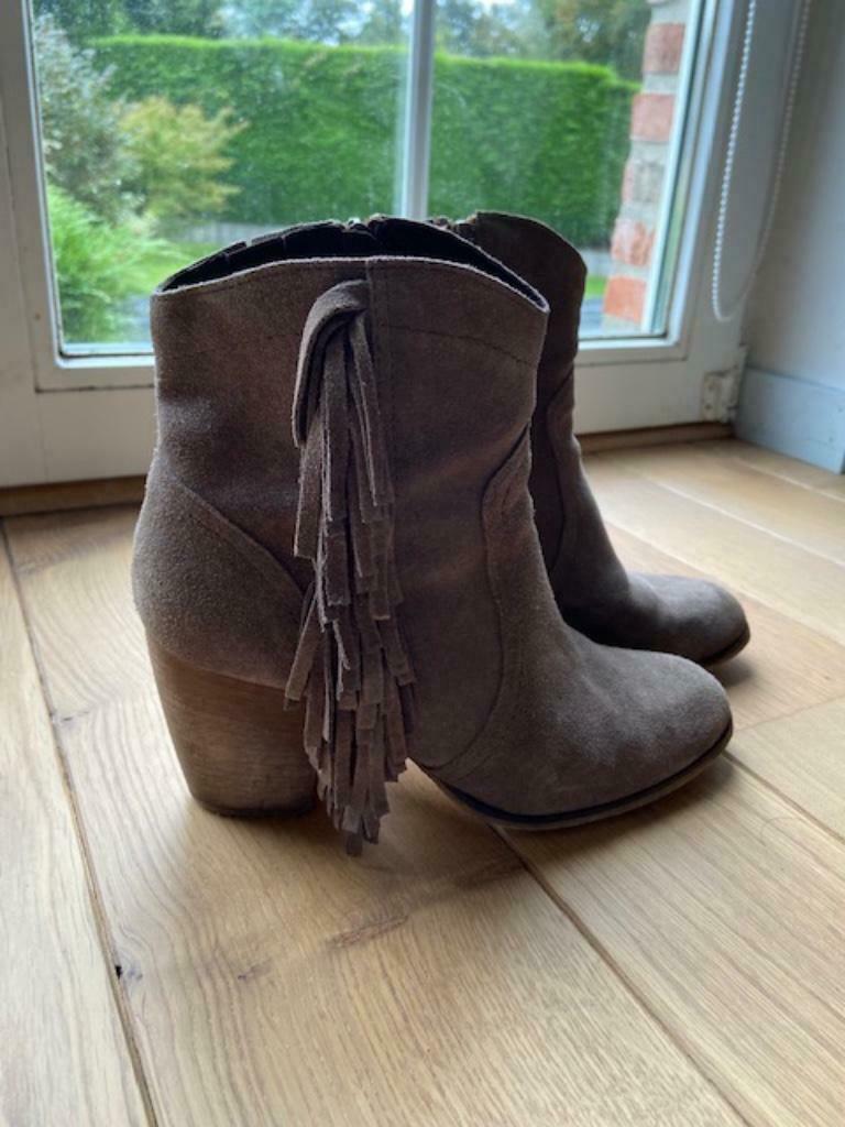 Bottillons Alexandra couleur taupe Pointure 40, Enlèvement ou Envoi, Beige, Boots et Botinnes, Porté