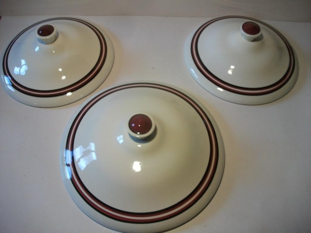 3 deksels voor Boch terrines - Bruges Bande, Antiek en Kunst, Ophalen of Verzenden