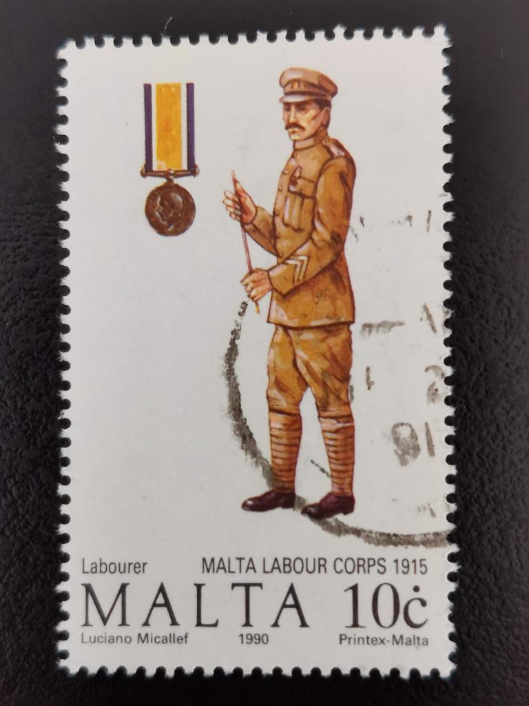 Malte 1990 - uniformes militaires - soldat 1915, Enlèvement ou Envoi, Malte, Affranchi