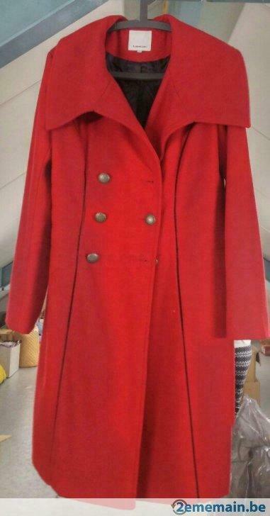 Veste neuve col géant type duffelcoated Lola & Liza, Enlèvement ou Envoi, Neuf, Taille 42/44 (L), Rouge