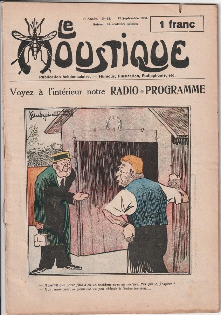 Revue Le Moustique numéro 38 - 1933, Enlèvement, 1920 à 1940, Journal ou Magazine