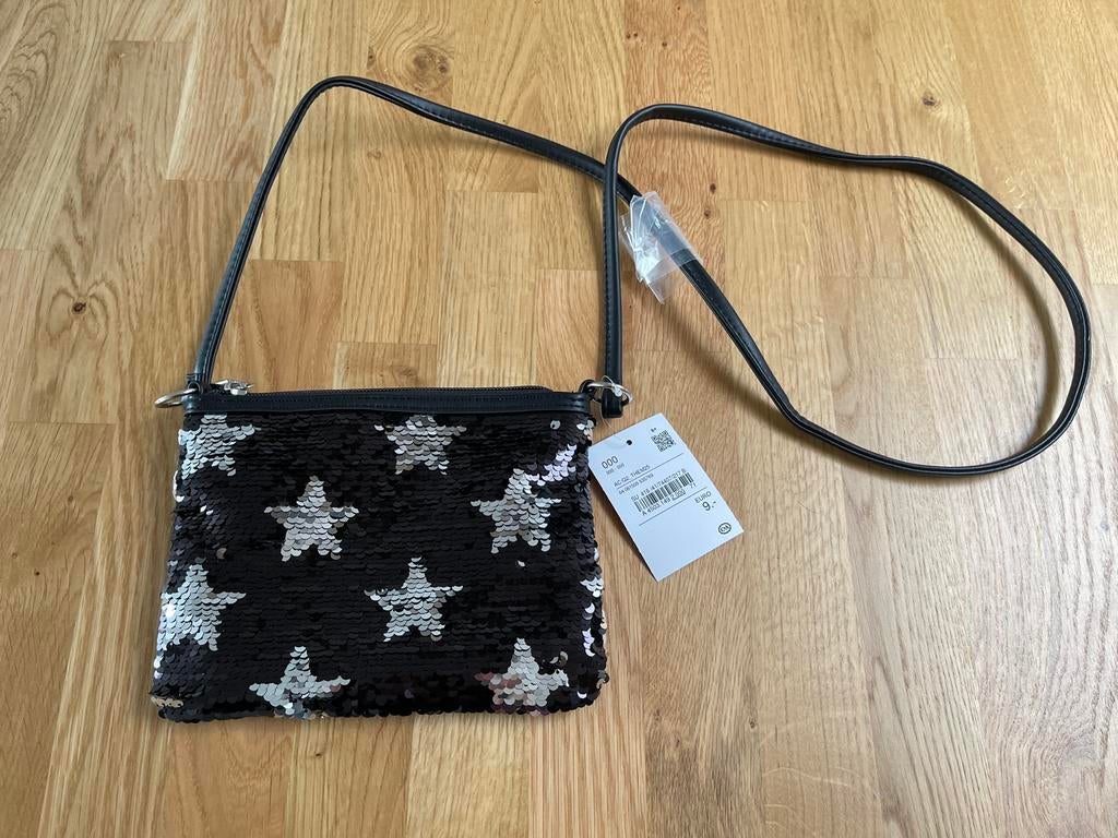 Pochette sequins étoiles neuf, Nieuw, Zwart, Avondtasje