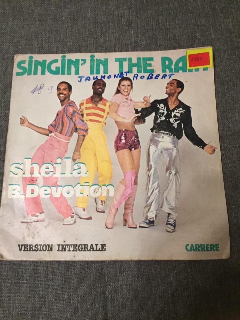 Singel Sheila B.Devotion Singin in the rain, Ophalen of Verzenden, Gebruikt, Dance, Single