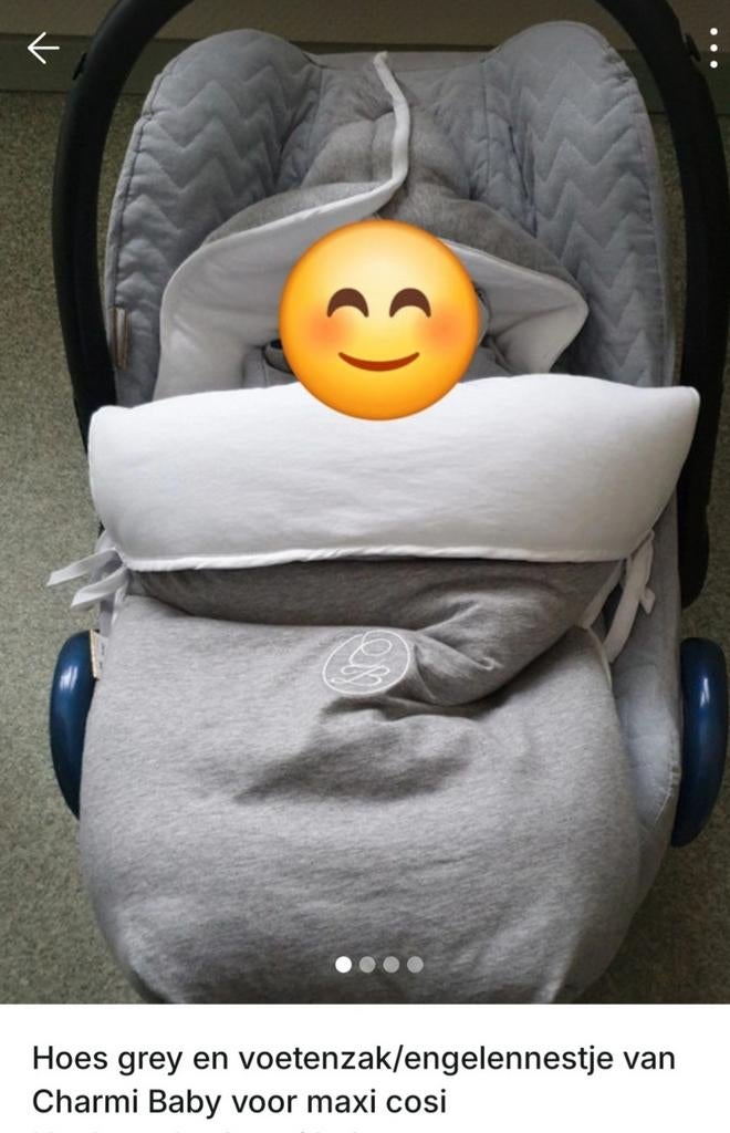 Hoes voor maxi cosi en voetenzak/engelennestje Charmi baby, Kinderen en Baby's, Ophalen, Zo goed als nieuw, Overige merken