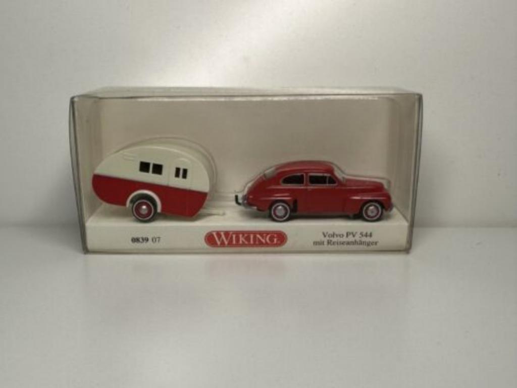 VOLVO PV544 + Caravane Oldtimer 1/87 HO WIKING Neuf + Boite, Enlèvement ou Envoi, Neuf, Voiture, Wiking
