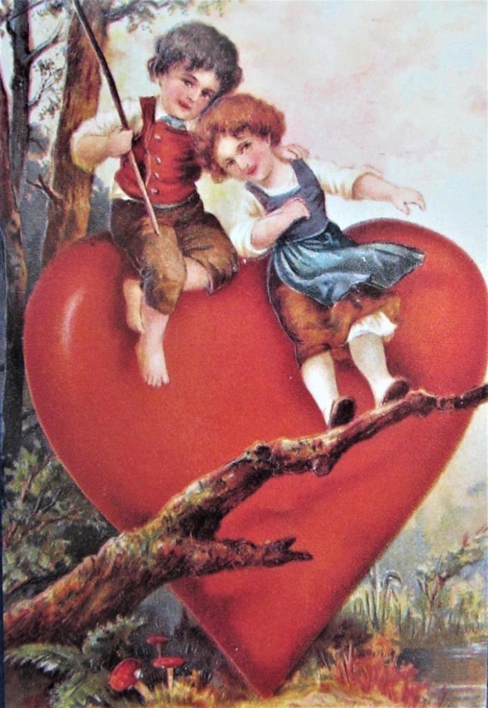 FANTASIEKAART- VALENTIJN, Ophalen of Verzenden, Ongelopen, Feest(dag)