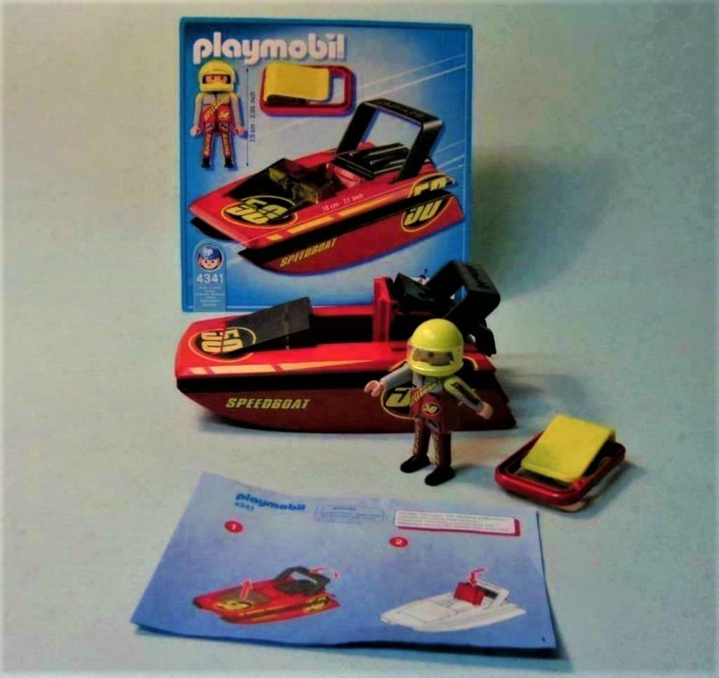 PLAYMOBIL - click open speedboot - 4341 - Lage prijs! -, Ophalen of Verzenden, Zo goed als nieuw