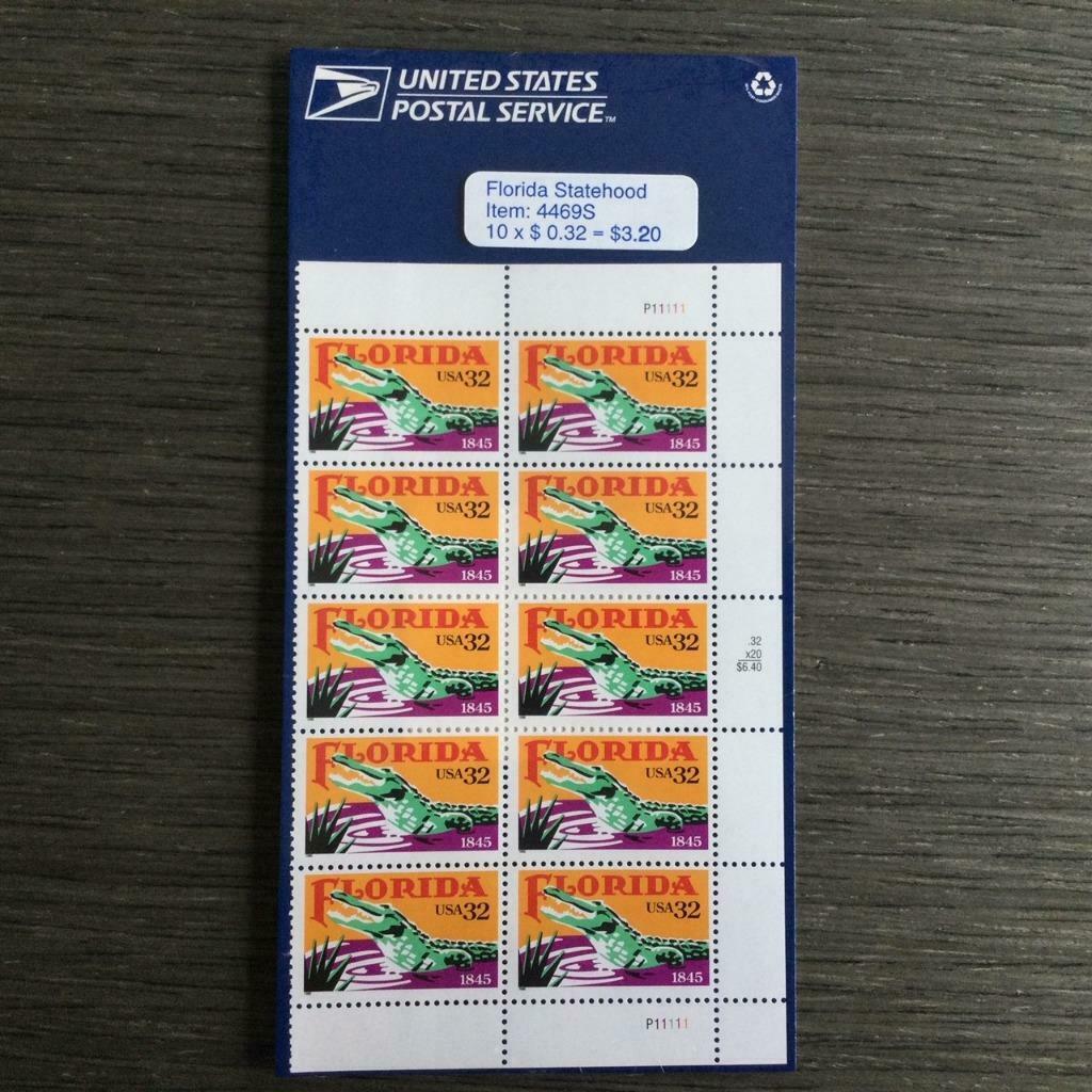 USA Sc# 2950 MNH - Florida Statehood; 150th Anniv. Alligator, Envoi, Non oblitéré, Amérique du Nord