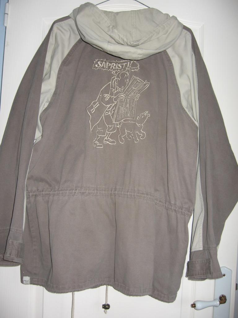 Bijna nieuwe parka uit de TINTIN-collectie. Beige/bruine tin, Ophalen of Verzenden, Kuifje, Zo goed als nieuw, Kleding