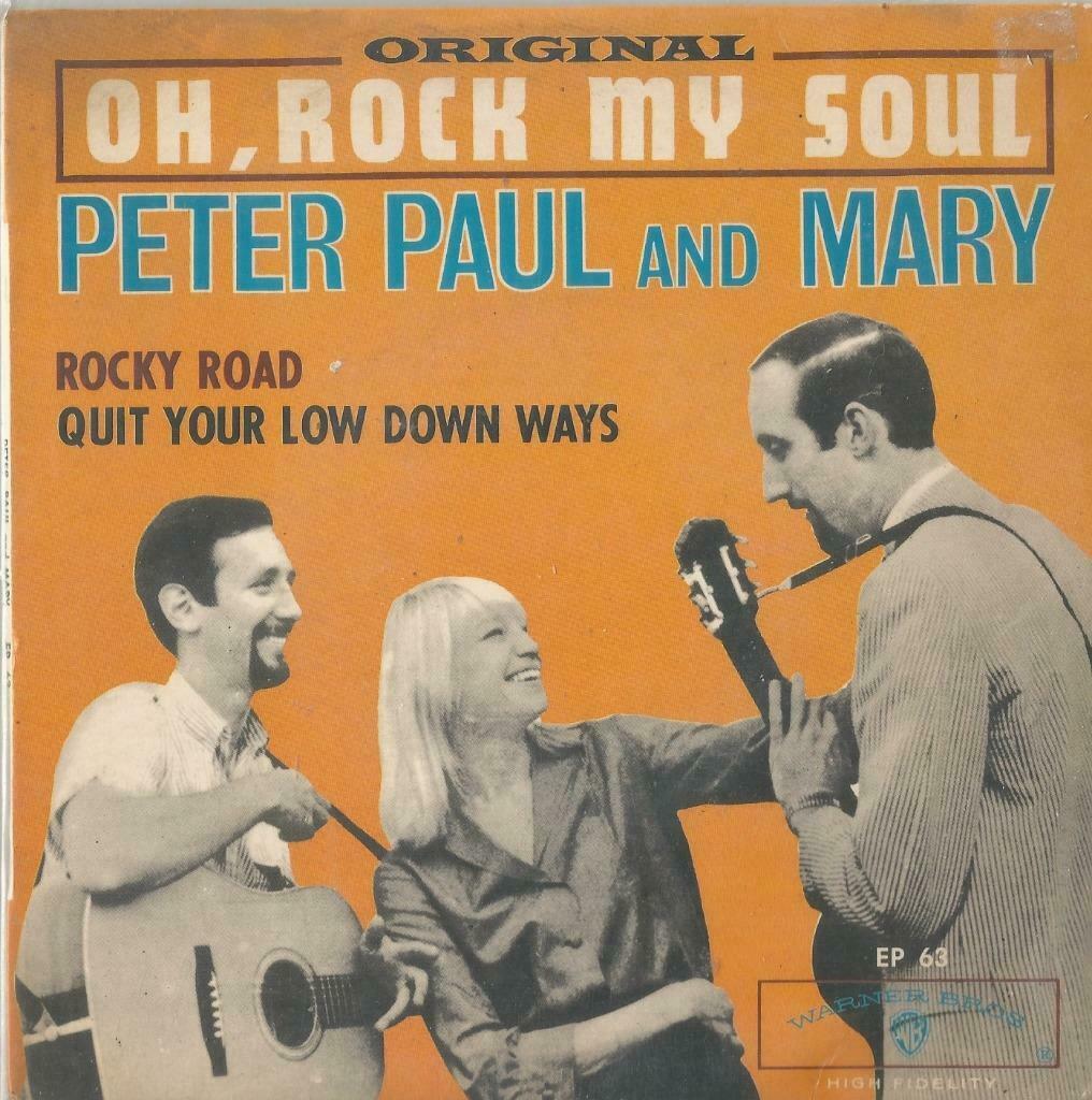 Peter Paul & Mary – Oh, Rock my soul -  Single - EP, Cd's en Dvd's, Vinyl Singles, Ophalen of Verzenden, Gebruikt, Wereldmuziek