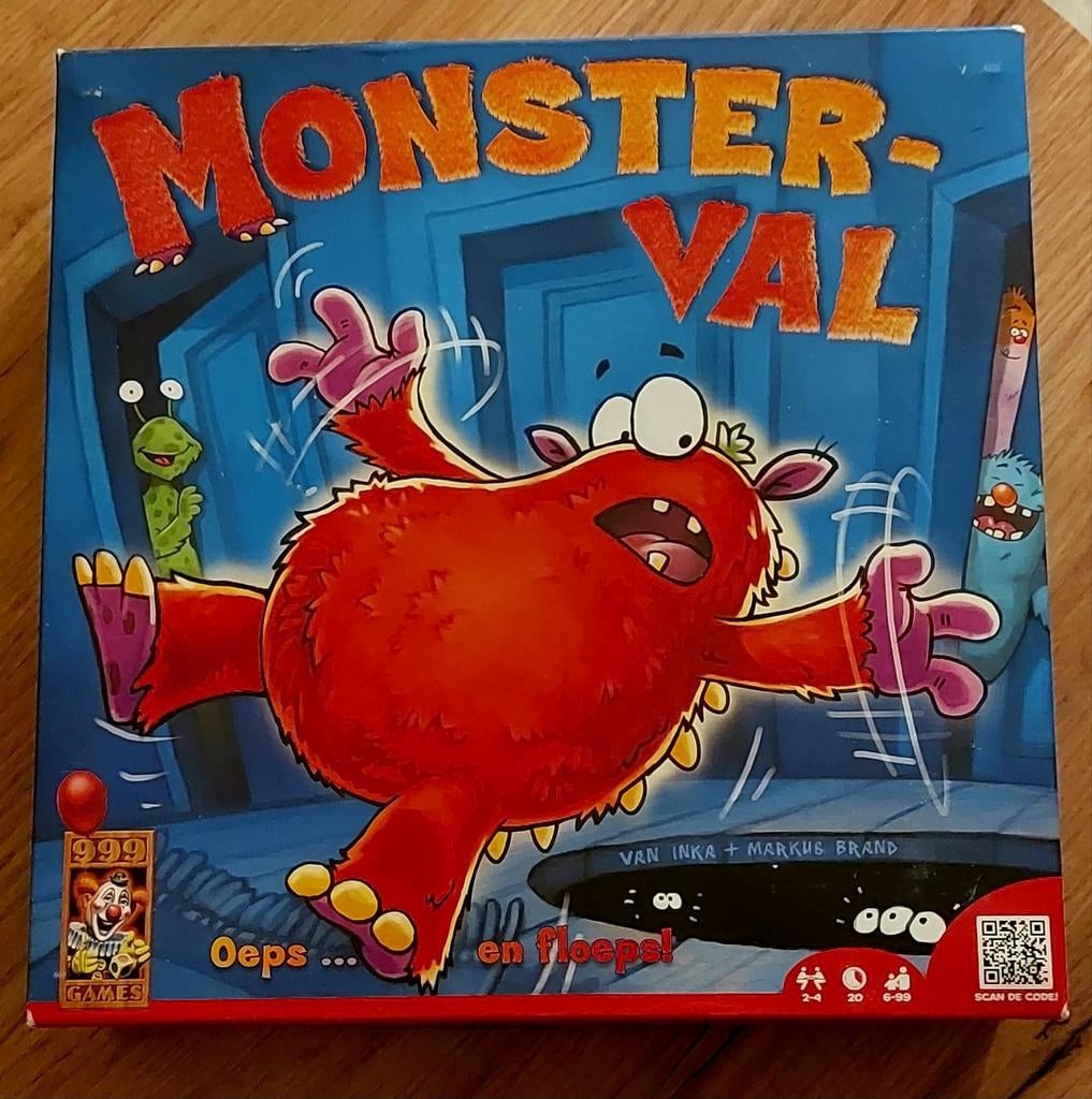 Monsterval - Spannend gezelschapsspel van 999 Games, Hobby en Vrije tijd, Ophalen of Verzenden, Zo goed als nieuw