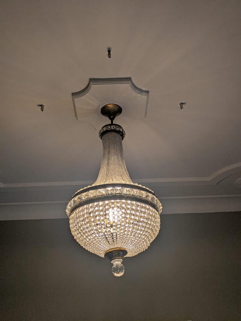 Kristallen plafondlamp, Ophalen of Verzenden, Gebruikt, Overige materialen, Classical