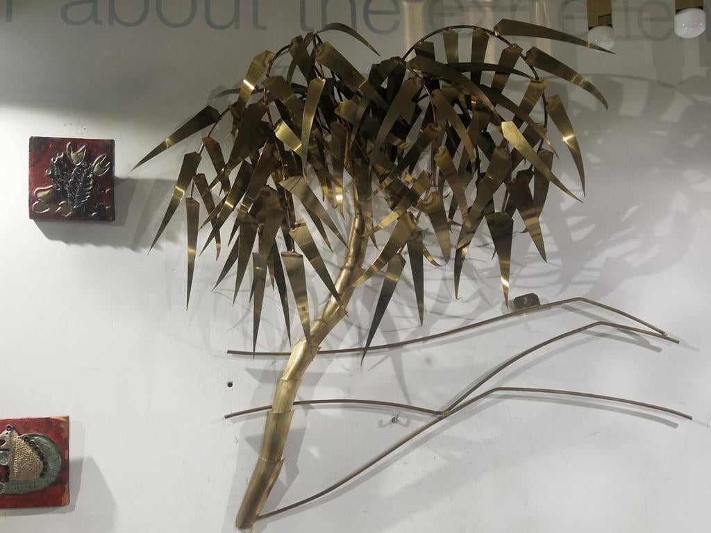 Palmboom wandlamp van Daniel D'haeseleer , jaren 70 retro, Enlèvement ou Envoi
