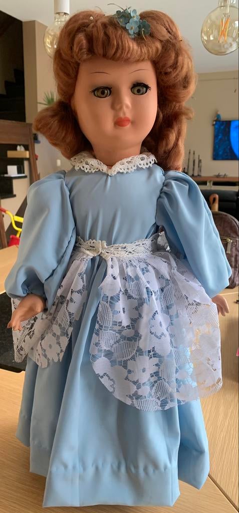 pop - antiek Kan ogen open en toe doen. 65 cm groot., Verzamelen, Ophalen, Zo goed als nieuw, Pop