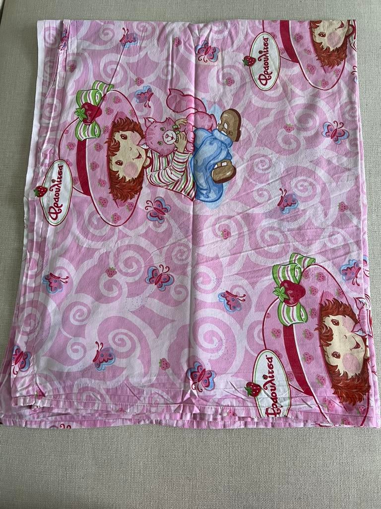 Drap charlotte aux fraises 1 personne, Enlèvement ou Envoi, Comme neuf