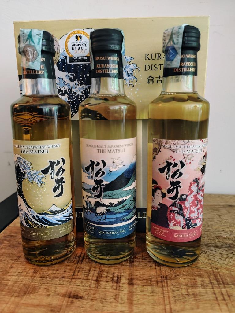 The Matsui Whisky Collectie Kurayoshi Distillery - 3x 200ml, Verzamelen, Wijnen, Nieuw, Overige typen, Overige gebieden, Vol, Ophalen of Verzenden