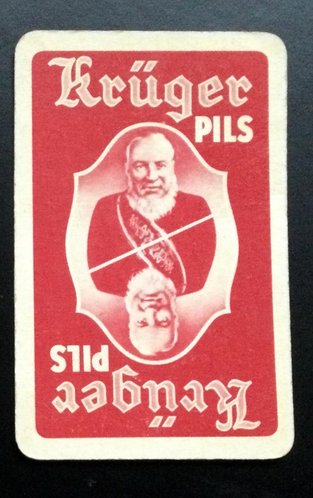 bier brouwerij Kruger rood losse speelkaart 1, Ophalen of Verzenden, Zo goed als nieuw, Speelkaart(en)
