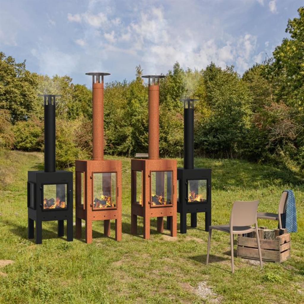 tuinhaard / buitenhaard  DIGNA zwartgrijs / rondom doorkijk, Tuin en Terras, Verzenden, Nieuw