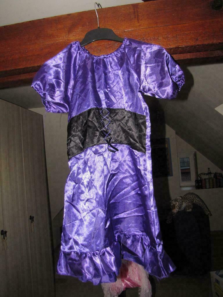 Paars kleedje (heks), Kinderen en Baby's, Carnavalskleding en Verkleedspullen, Ophalen, Gebruikt, Meisje