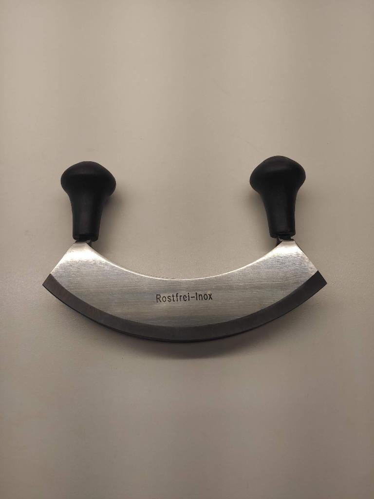 Hakmes met een dubbele lemmet, totale lengte van 17 cm, Ophalen, Zo goed als nieuw, Inox of Chroom, Los bestek
