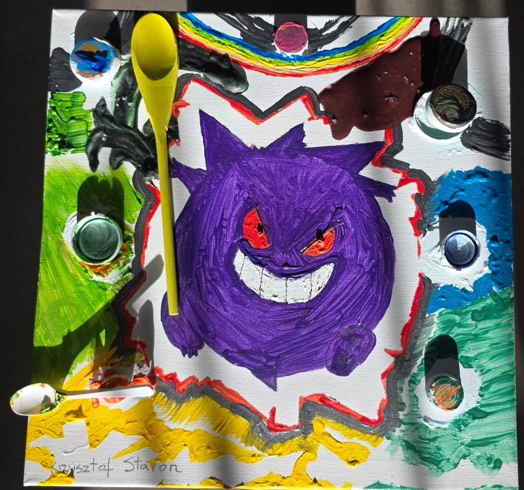 UNIEK POKEMON SCHILDERIJ VAN GENGAR., Tickets en Kaartjes