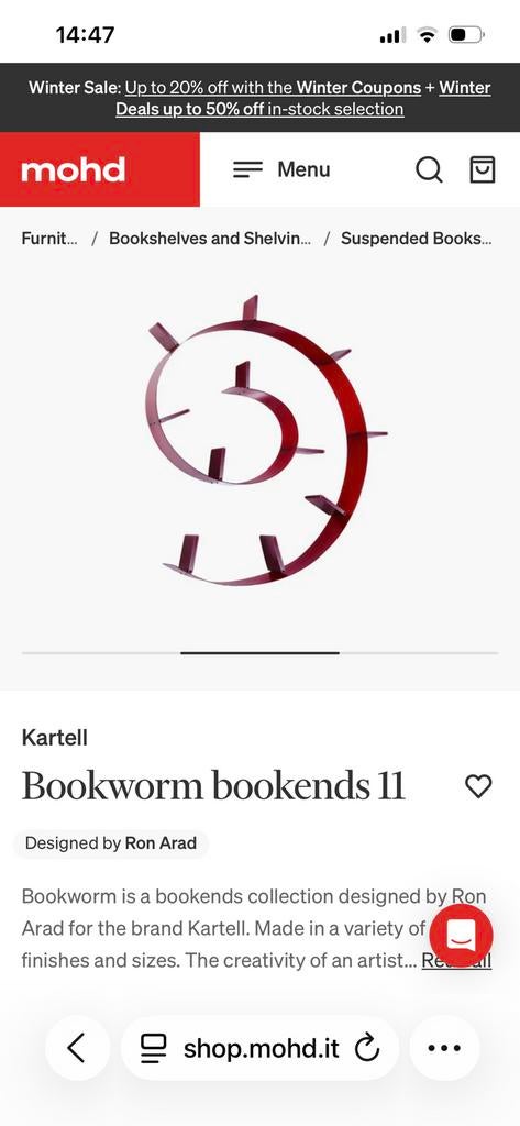 Étagère Kartell 11 étagères, Enlèvement, Utilisé