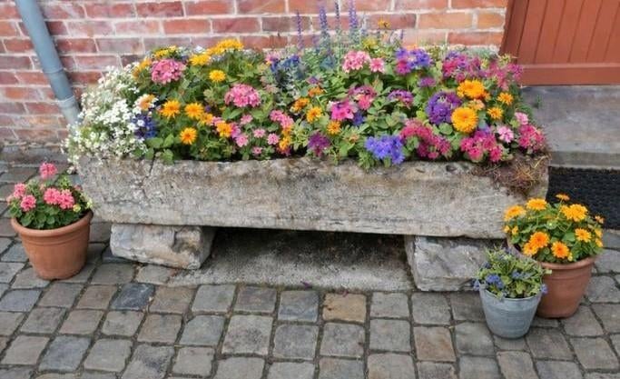 Boîte à fleurs authentique en pierre bleue, Enlèvement