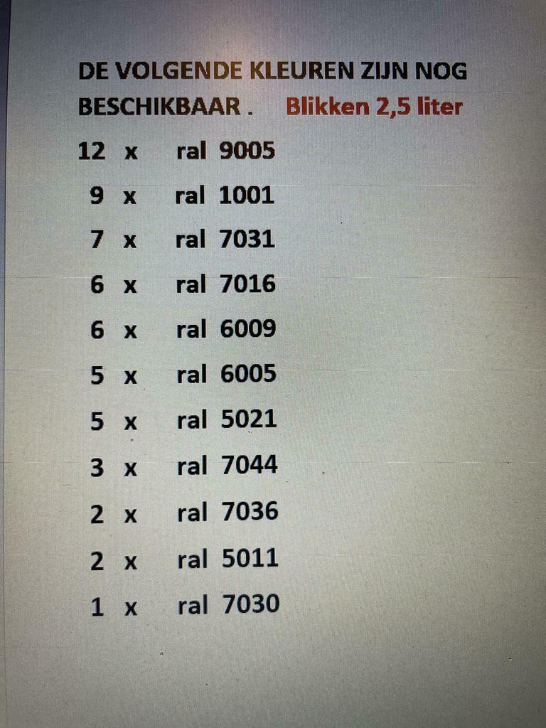 KWALITEIT VERF VOOR TUINHUIZEN E.D  NU VOOR DE MEENEEM PRIJS, Overige kleuren, Verzenden, Nieuw, Verf
