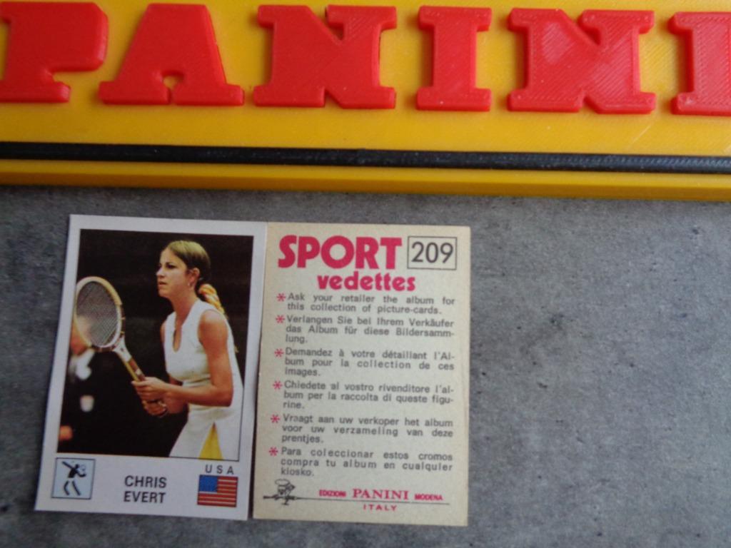 AUTOCOLLANT PANINI tennis   VEDETTES SPORTIVES  CHRIS EVER, Envoi, Autocollant