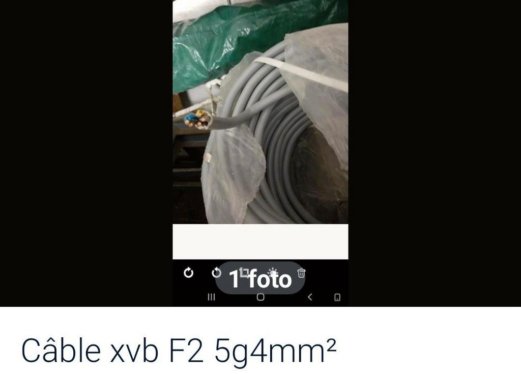 Câbles Électriques xvb F2 5g4mm  8€ le m, Ophalen
