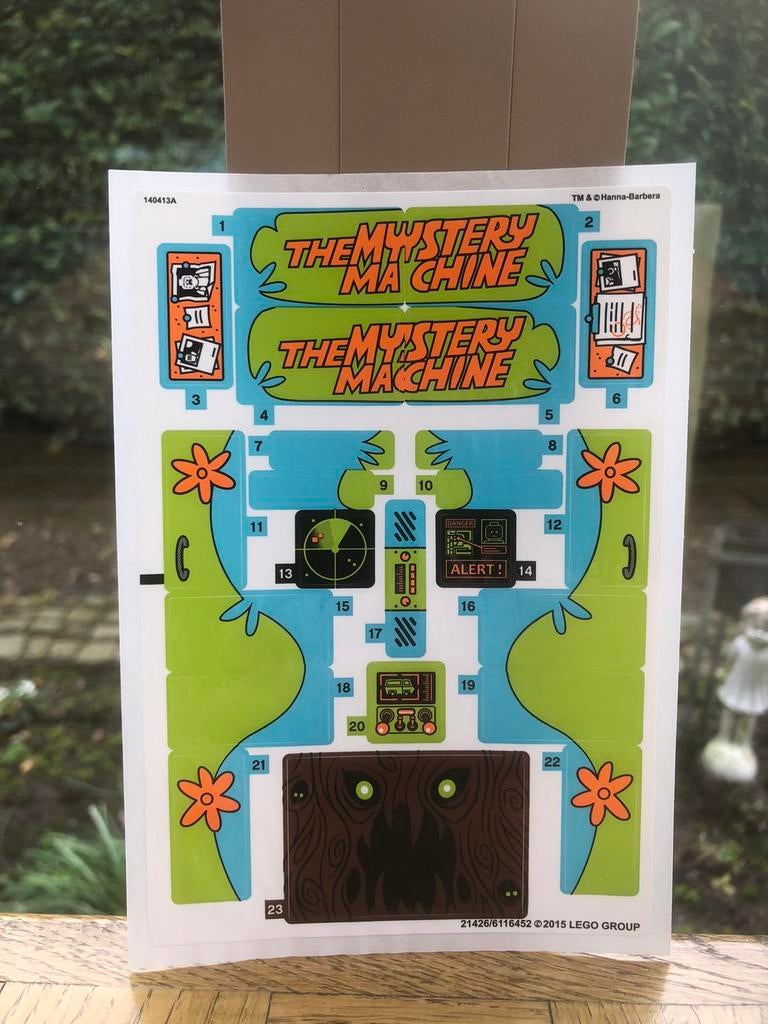 Zeldzame sticker set uit Lego Scooby-Doo 75902 uit 2015, Ophalen of Verzenden, Nieuw, Lego