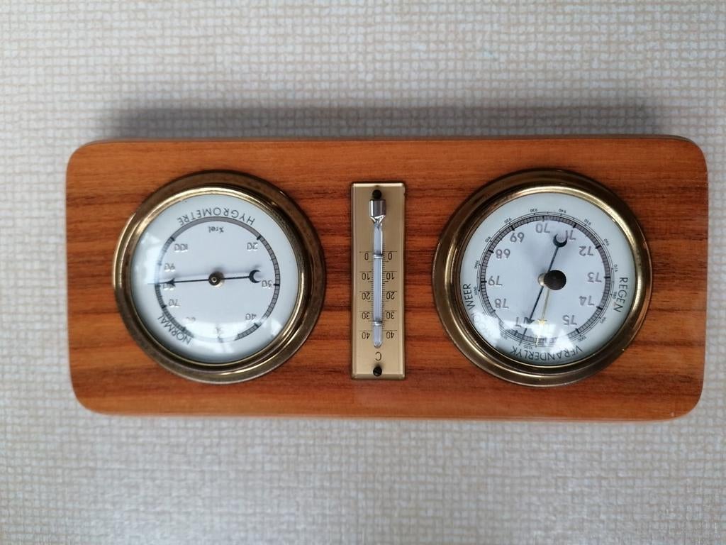 Barometer, hygrometer en temperatuurmeter Celsius., Ophalen, Zo goed als nieuw, Barometer
