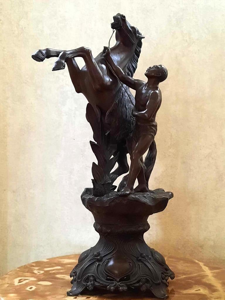 Mooi vintage standbeeld - zamak - 42 cm, Enlèvement ou Envoi, Cuivre