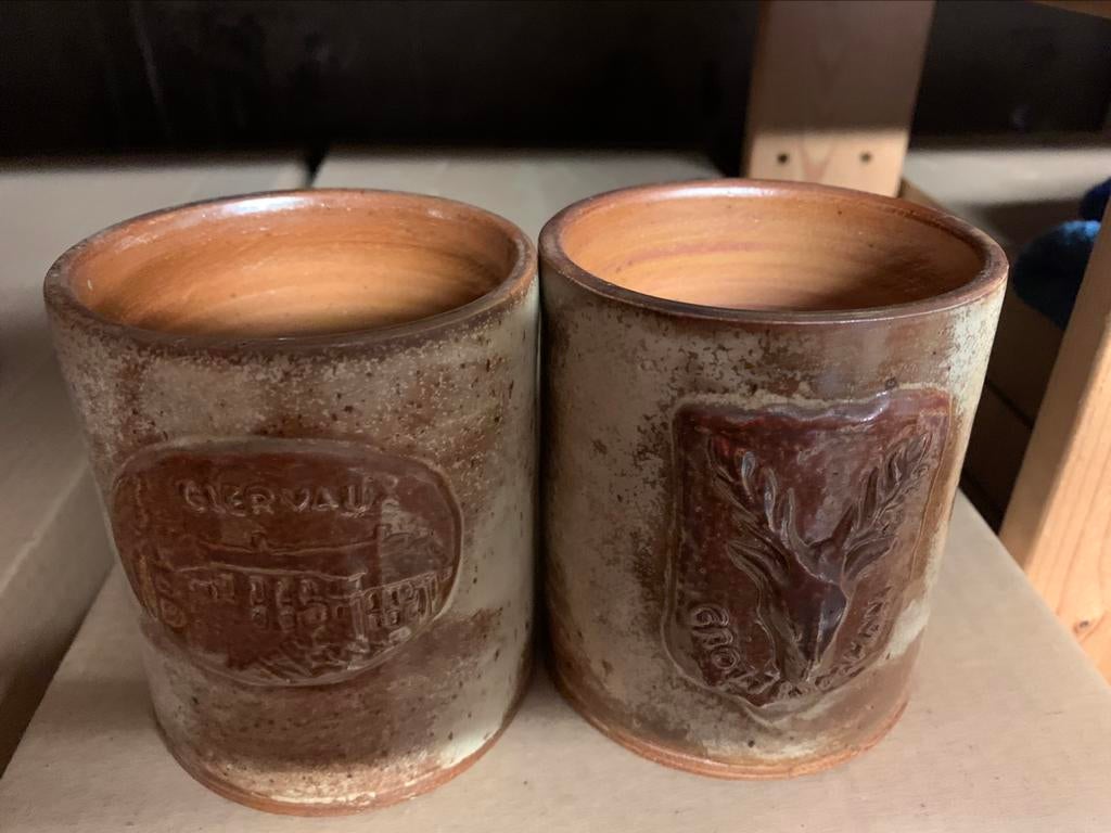 4 anciennes chopes en grès, Antiquités & Art