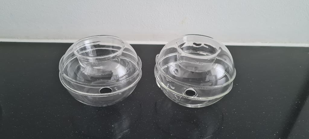 2 x Serax Glazen staande bal 10 cm glas waxinelichthouder, Enlèvement ou Envoi, Comme neuf