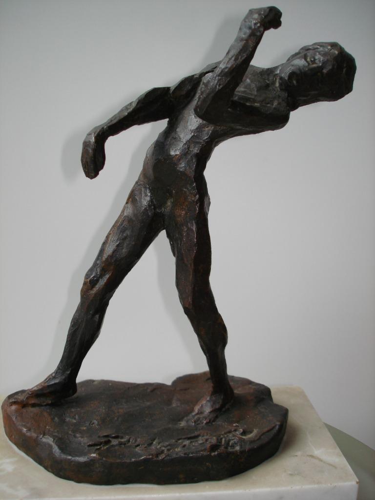 Pierre de Soete °1886-1948 brons 'de vioolspeler' violoniste, Antiek en Kunst, Kunst | Beelden en Houtsnijwerken, Ophalen