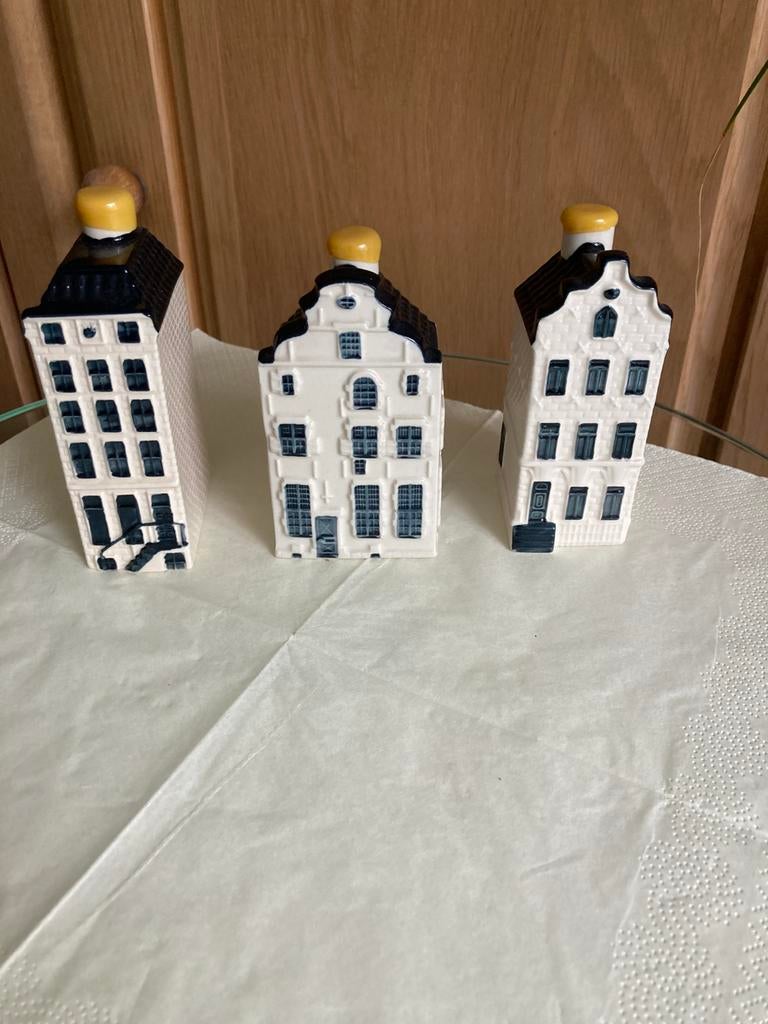 3 KLM HUISJES DELFTS BLAUW Amsterdam Bols nummers 57 45 84, Ophalen of Verzenden, Zo goed als nieuw