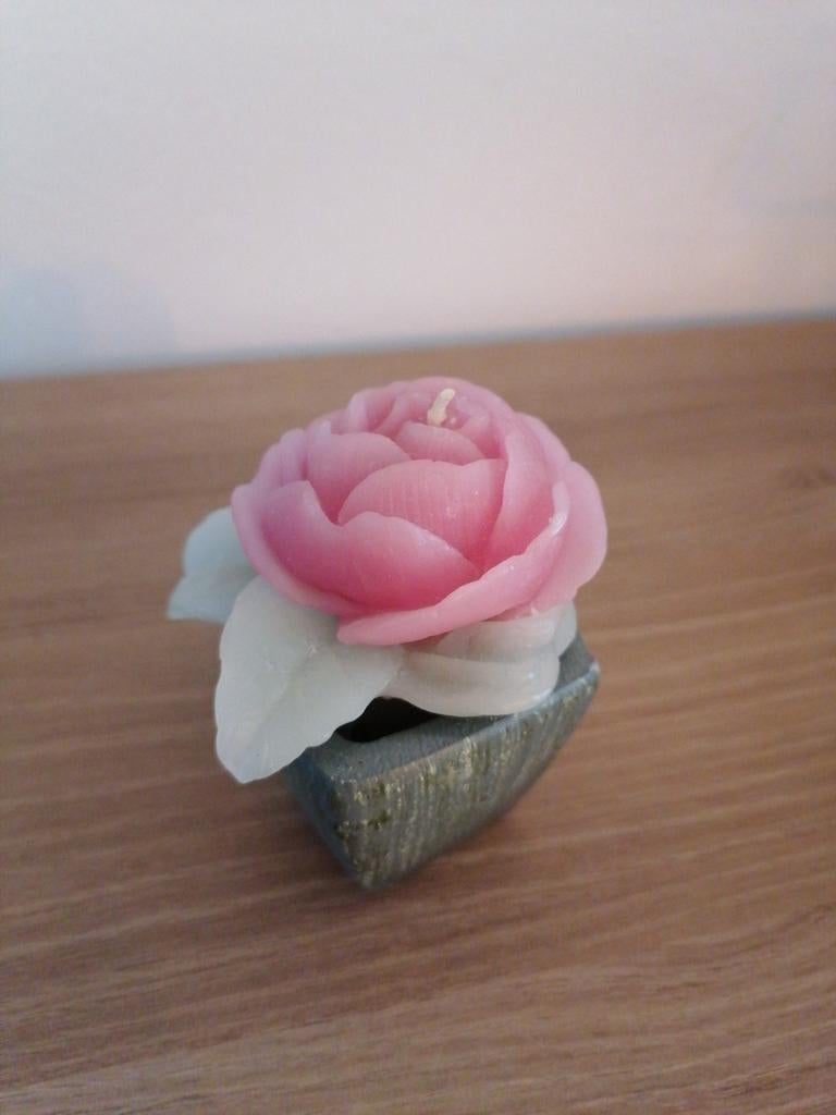 Kaars in de vorm van een bloem, Ophalen of Verzenden, Kaars