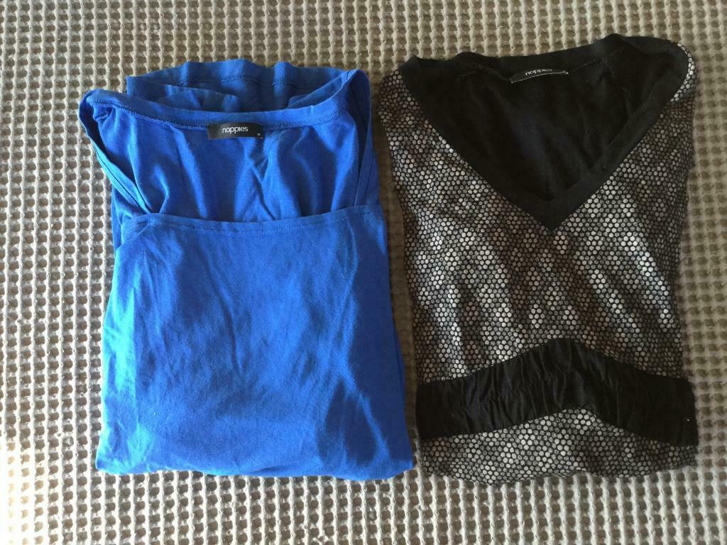 2 longsleeves zwangerschap Noppies M, Maat 38/40 (M), Blouse of Tuniek, Ophalen of Verzenden, Gedragen