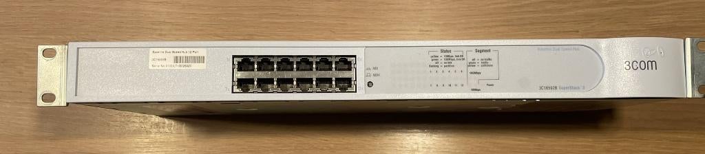 3COM 12 poorts hub 3C16592B, Computers en Software, Ophalen of Verzenden, Gebruikt