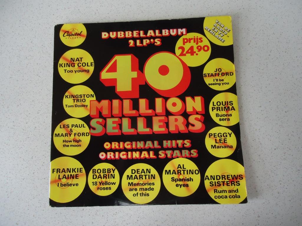 Dubbel LP "40 Million Sellers" Original Hits ! anno 1974., Ophalen of Verzenden, Gebruikt, 12 inch, Wereldmuziek