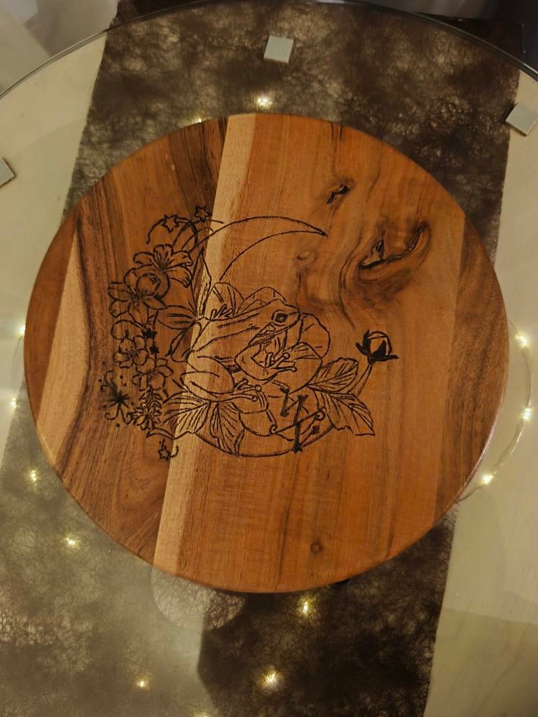 Plateau bois pyrogravés, Huis en Inrichting, Woonaccessoires | Stolpen, Zo goed als nieuw, Ophalen