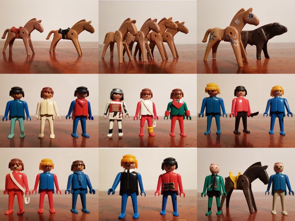 PLAYMOBIL Vintage - poupées et chevaux - RETRO 80s, Enlèvement ou Envoi, Utilisé